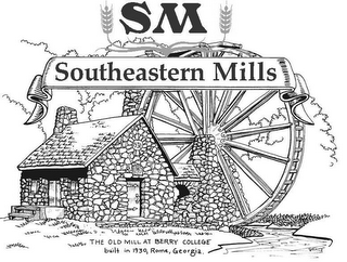 SM SOUTHEASTERN MILLS THE OLD MILL AT BERRY COLLEGE BUILT IN 1930, ROME, GEORGIA. logo