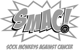 SMAC AND WORDS SOCK MONKEYS AGAINST CANCER logo