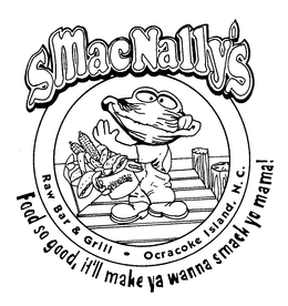 SMACNALLY'S RAW BAR & GRILL - OCRACOKE ISLAND, N.C. FOOD SO GOOD, IT'LL MAKE YA WANNA SMACK YO MAMA! logo
