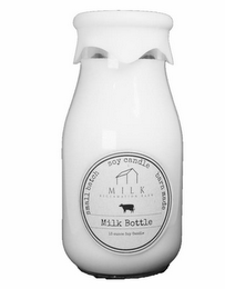 SMALL BATCH SOY CANDLE BARN MADE MILK RECLAMATION BARN MILK BOTTLE logo