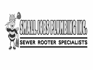 SMALL JOBS PLUMBING INC. SEWER ROOTER SPECIALISTS SJP logo