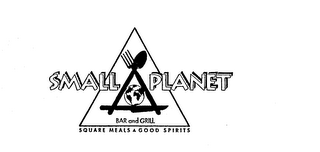 SMALL PLANET BAR AND GRILL SQUARE MEALS GOOD SPIRITS logo