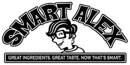 SMART ALEX GREAT INGREDIENTS. GREAT TASTE. NOW THAT'S SMART. logo
