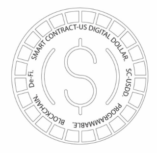 SMART CONTRACT-US DIGITAL DOLLAR. SC-USDD. PROGRAMMABLE. BLOCKCHAIN. DE-FI. logo