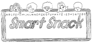 SMART SNACK  A B C D E F H I J K L M N O P Q R S T U W X Y Z 1 2 3 4 5 6 7 8 9 0 SMART SNACK logo