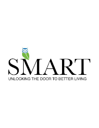 SMART UNLOCKING THE DOOR TO BETTER LIVING logo