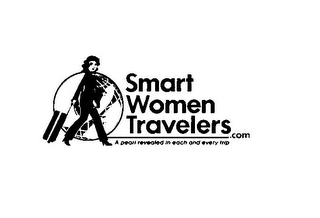 SMART WOMEN TRAVELERS.COM A PEARL REVEALED IN EACH AND EVERY TRIP logo