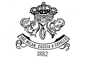 SMCC SOC. MILAN. CACCIA A CAVALLO 1882 logo