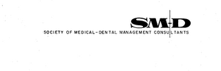 SMD SOCIETY OF MEDICAL-DENTAL MANAGEMENT CONSULTANTS logo