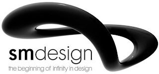 SMDESIGN THE BEGINNING OF INFINITY IN DESIGN logo