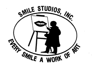 SMILE STUDIOS, INC. EVERY SMILE A WORK OF ART logo