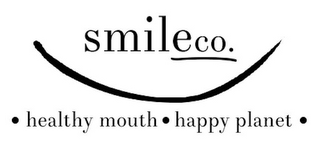 SMILECO. · HEALTHY MOUTH · HAPPY PLANET· logo