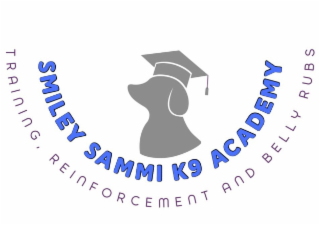 SMILEY SAMMI K9 ACADEMY TRAINING, REINFORCEMENT AND BELLY RUBS logo