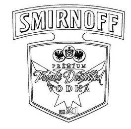 SMIRNOFF PREMIUM TRIPLE DISTILLED VODKA NO. 21 logo