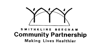 SMITHKLINE BEECHAM COMMUNITY PARTNERSHIP MAKING LIVES HEALTHIER logo