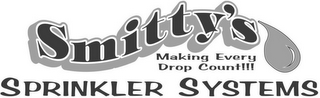 SMITTY'S SPRINKLER SYSTEMS MAKING EVERYDROP COUNT!!! logo