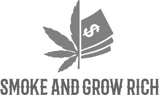 SMOKE AND GROW RICH logo