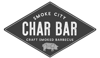SMOKE CITY CHAR BAR CRAFT SMOKED BARBECUE logo
