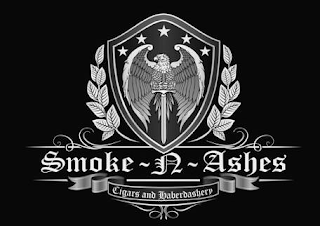 SMOKE -N- ASHES CIGARS AND HABERDASHERY logo