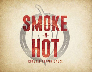 SMOKE-N-HOT, PRODUCT OF HONDURAS, ROASTED PEPPER SAUCE, PRODUCTO DE HONDURAS logo