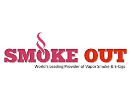 SMOKE OUT WORLD'S LEADING PROVIDER OF VAPOR SMOKE & E-CIGS logo