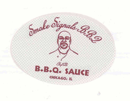 SMOKE SIGNAL BBQ CHEF AT B.B.Q.  SAUCE CHIICAGO, IL logo