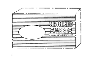 SMOKED SWEETS A CHICKEN, BEEF, AND PORKPRODUCT logo
