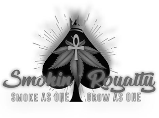 SMOKIN ROYALTY SMOKE AS ONE GROW AS ONE logo