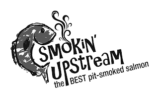 SMOKIN' UPSTREAM THE BEST PIT-SMOKED SALMON logo