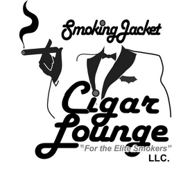 SMOKING JACKET CIGAR LOUNGE LLC. "FOR THE ELITE SMOKERS" logo