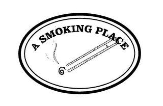 SMOKING PLACE IN OVAL DESIGN logo