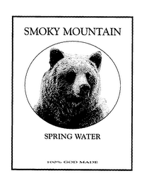 SMOKY MOUNTAIN SPRING WATER 100% GOD MADE logo