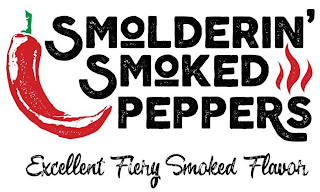 SMOLDERIN' SMOKED PEPPERS EXCELLENT FIREY SMOKED FLAVOR logo