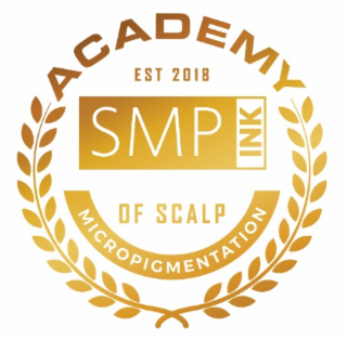 SMP-INK ACADEMY  OF SCALP MICROPIGMENTATION EST 2018 logo