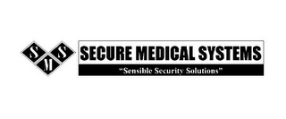SMS SECURE MEDICAL SYSTEMS "SENSIBLE SECURITY SOLUTIONS" logo