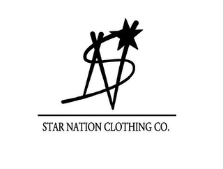 SN STAR NATION CLOTHING CO. logo
