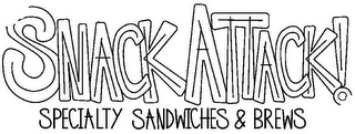 SNACK ATTACK! SPECIALTY SANDWICHES & BREWS logo