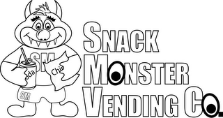 SNACK MONSTER VENDING CO. SM logo