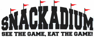 SNACKADIUM SEE THE GAME, EAT THE GAME! logo