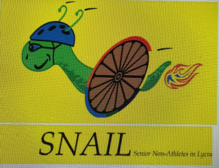 SNAIL SENIOR NON-ATHLETES IN LYCRA logo