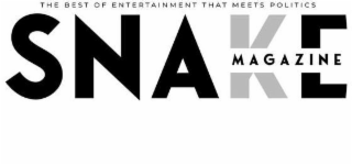 SNAKE MAGAZINE THE BEST OF ENTERTAINMENT THAT MEETS POLITICS logo