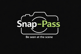 SNAP-PASS BE SEEN AT THE SCENE logo