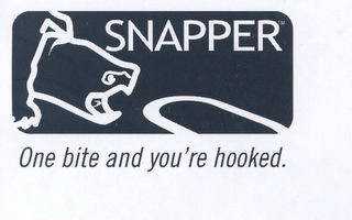 SNAPPER ONE BITE AND YOU'RE HOOKED. logo