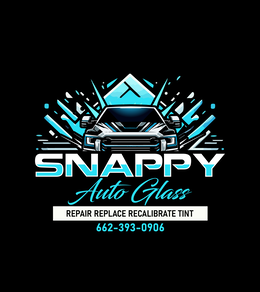 SNAPPY AUTO GLASS REPAIR REPLACE RECALIBRATE TINT 662-393-0906 logo