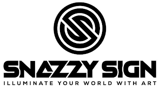 SNAZZY SIGN ILLUMINATE YOUR WORLD WITH ART logo