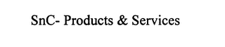 SNC-PRODUCTS & SERVICES logo