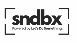 SNDBX POWERED BY LET'S DO SOMETHING. logo
