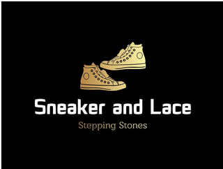 SNEAKER AND LACE STEPPING STONES logo
