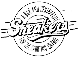 SNEAKERS A BAR AND RESTAURANT FOR THE SPORTING CROWD logo
