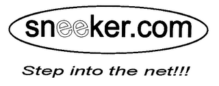 SNEEKER.COM STEP INTO THE NET logo